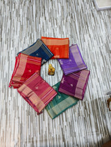 Premium Floral Zari Weave Saree – Traditional Elegance in 7 Colors