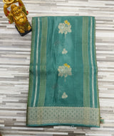 Premium Floral Zari Weave Saree – Traditional Elegance in 7 Colors