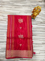 Premium Floral Zari Weave Saree – Traditional Elegance in 7 Colors