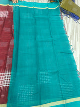 Elegant Cotton Check Saree with Contrast Border