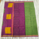 Lepakshi Cotton Saree with Elegant Floral Woven Border