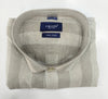 Craze Pure Linen Men’s Shirt – Beige & White Vertical Stripes