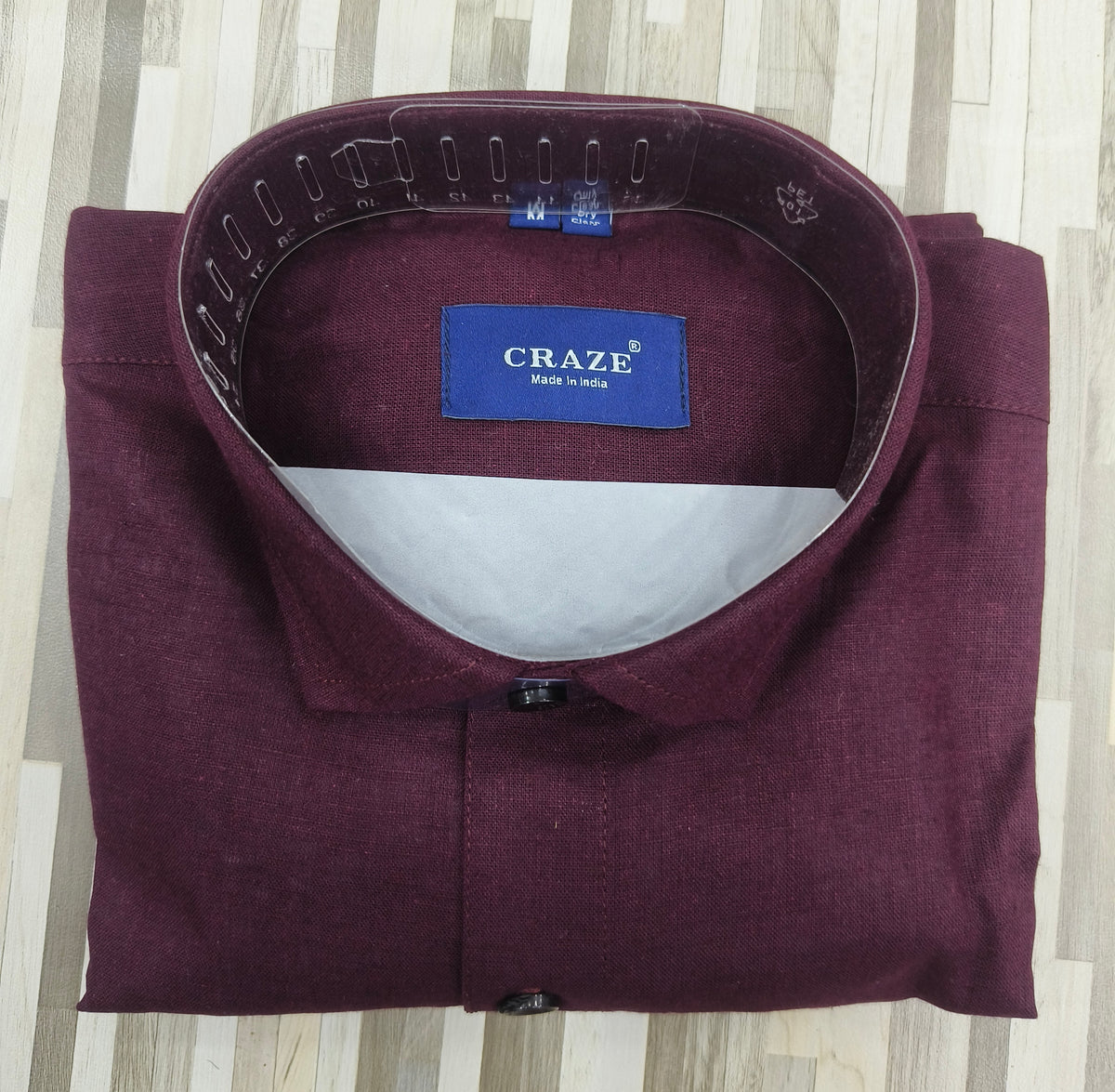 Craze Pure Linen Men’s Shirt – Deep Wine Burgundy | Solid Shirt