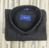 Craze Pure Linen Men’s Shirt –Black | Solid Shirt