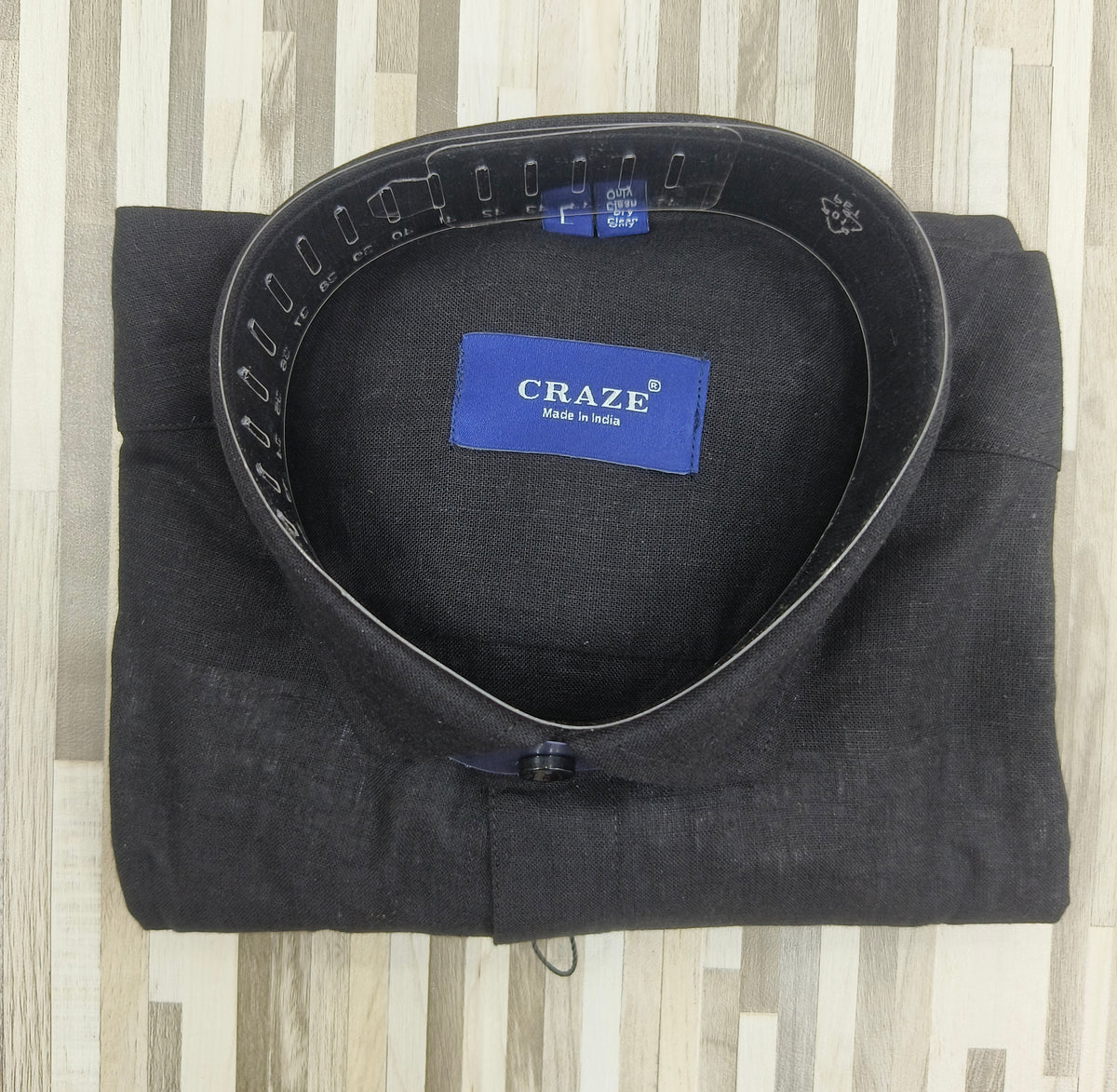 Craze Pure Linen Men’s Shirt –Black | Solid Shirt