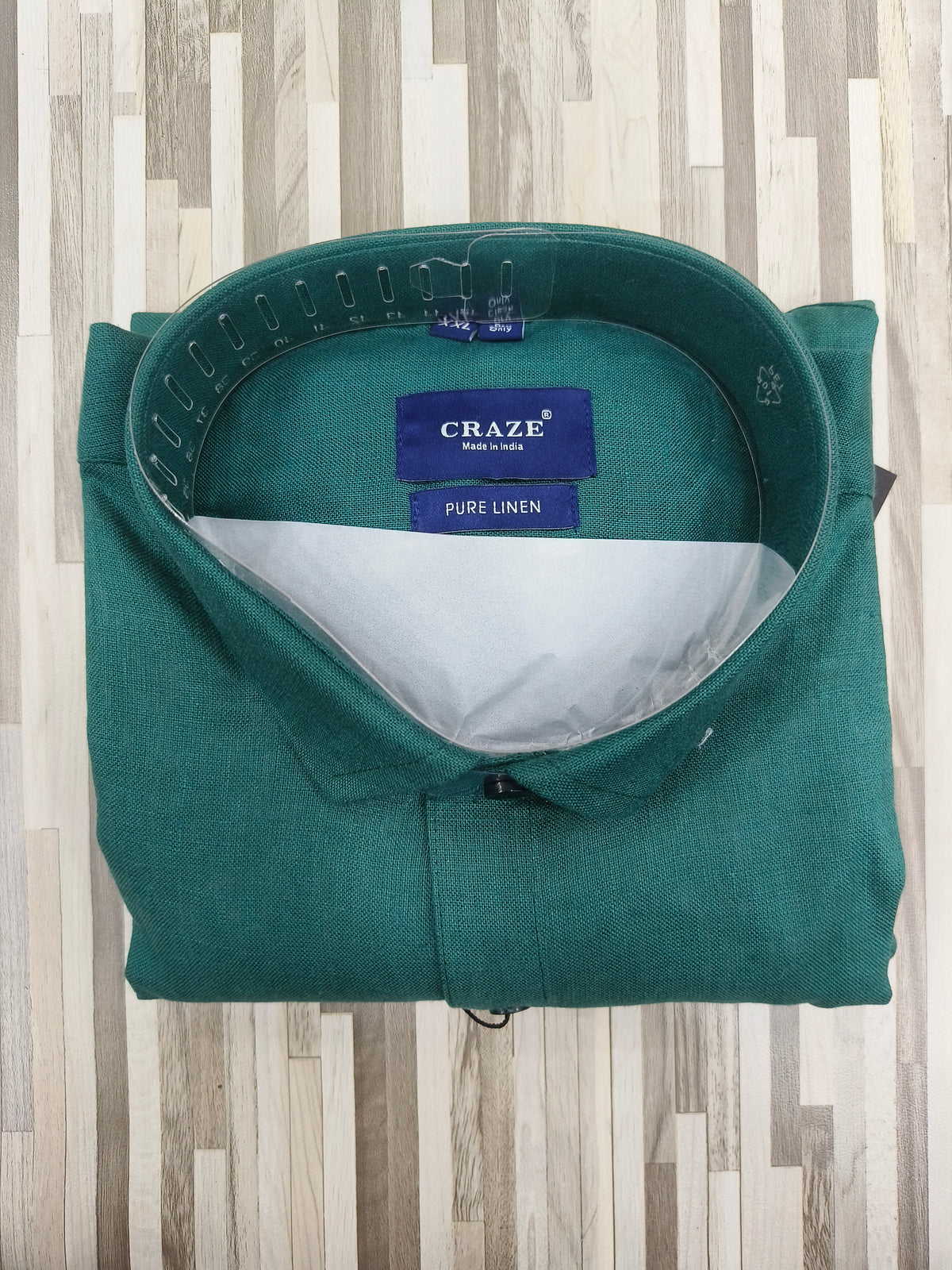 Craze Pure Linen Men’s Shirt – Deep Teal Green | Solid Shirt