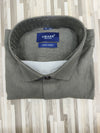 Craze Pure Linen Men’s Shirt – Olive Grey | Solid Shirt