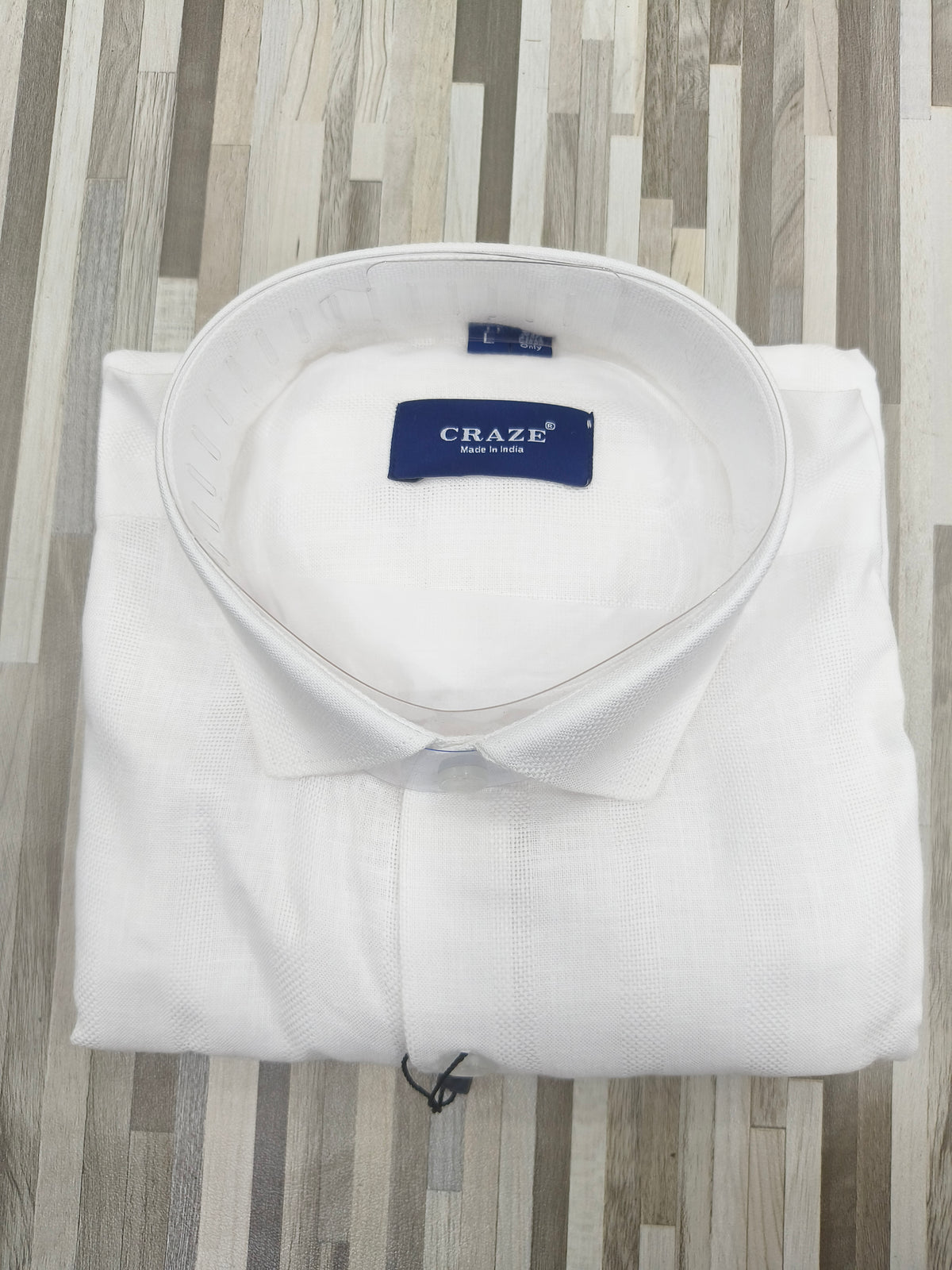 Craze Pure Linen Men’s Shirt – Classic White | Solid Shirt