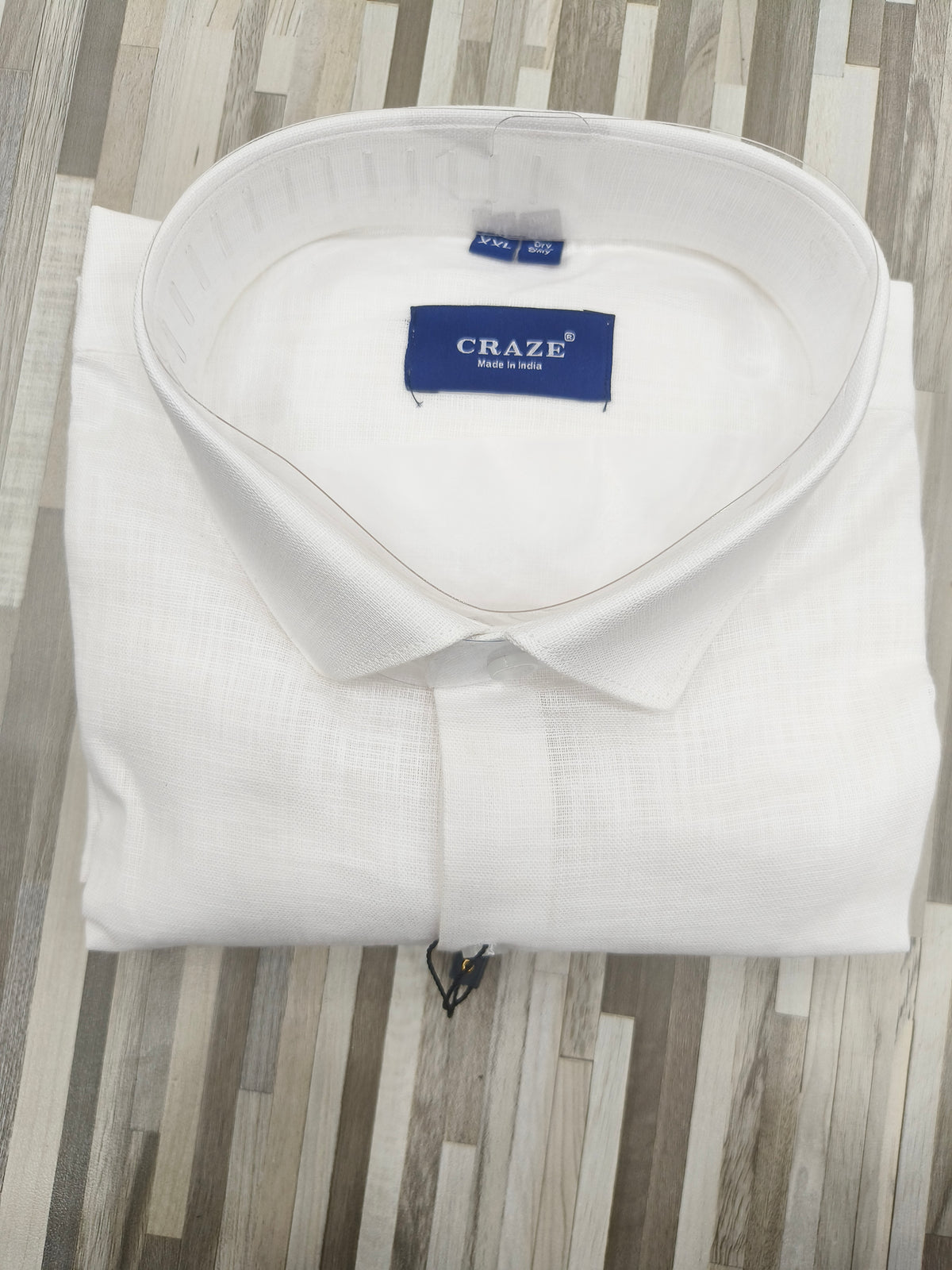 Craze Pure Linen Men’s Shirt – White | Plain Design