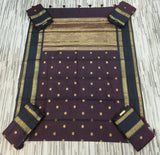 Wine & Black Designer Zari Saree – Traditional Collection