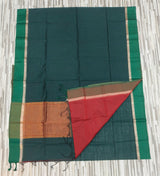 Handloom Cotton Saree – Contrast Border & Tassel Design