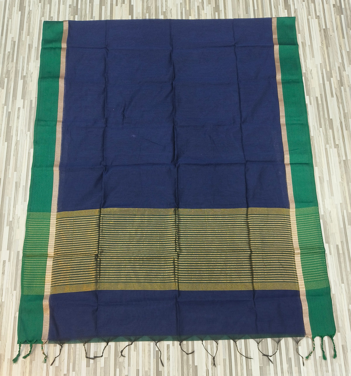 Handloom Cotton Saree – Contrast Border & Tassel DesignSET -2