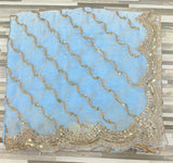 Premium Fendy Chiffon Saree – Wavy Sequin Work with Designer Border