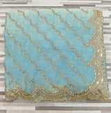 Premium Fendy Chiffon Saree – Wavy Sequin Work with Designer Border