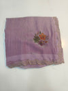 Designer Embroidered Silk-Look Fabric – Floral Work & Border