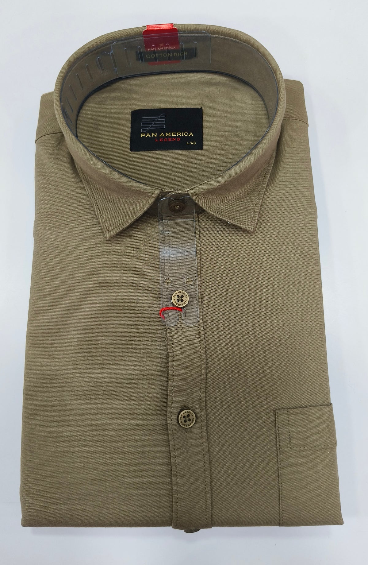 Pan America Legend Branded Men’s Cotton Rich Shirt – Regular Fit