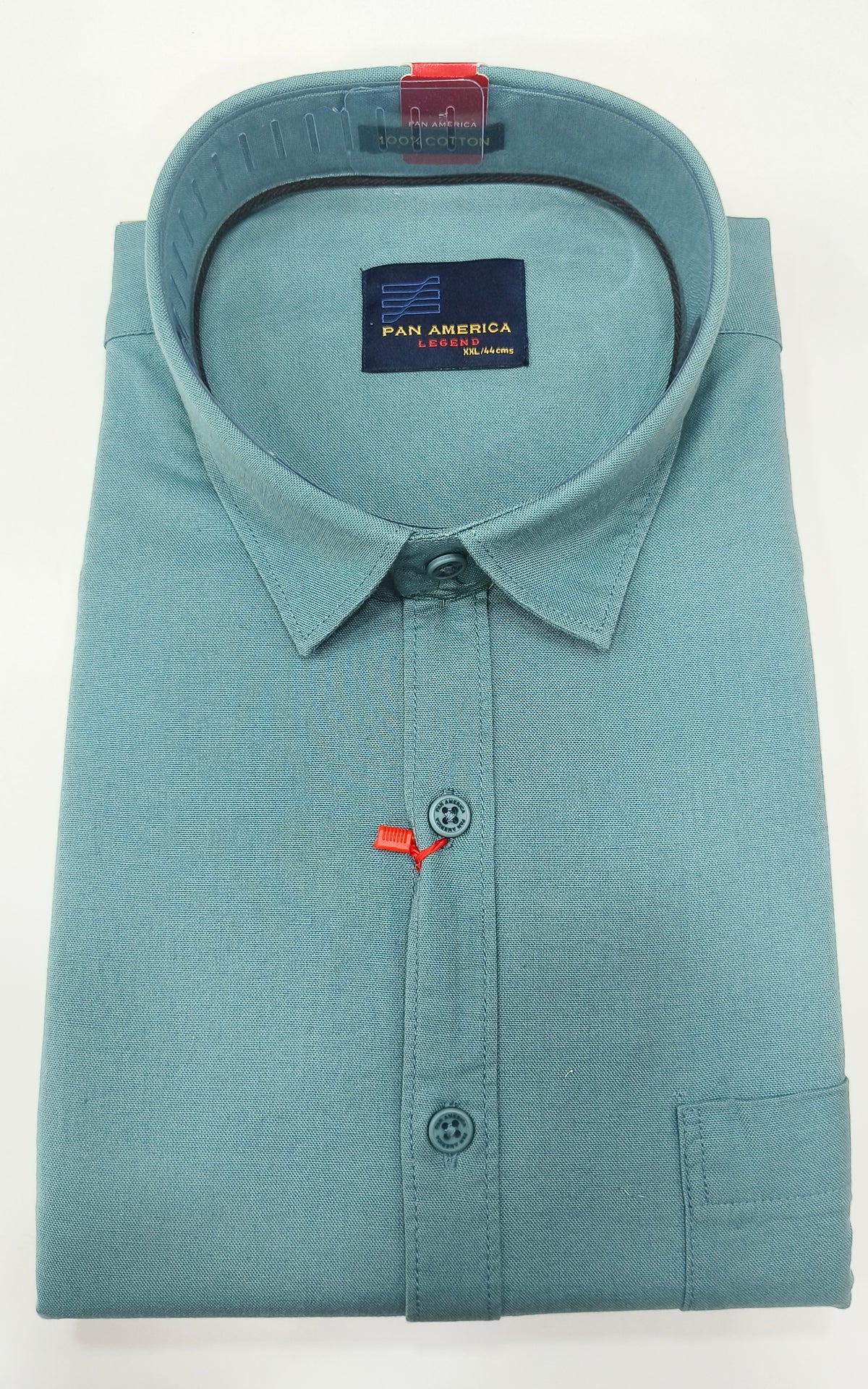 Pan America Legend Men’s 100% Cotton Solid Shirt – Sea Green