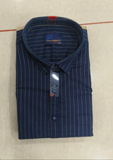 Pan America Legend Men’s Striped Shirt – Navy Blue