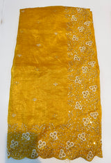 Designer Embroidered Sequins Fabric – Festive & Party Wear