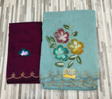 Floral Embroidered Designer Saree – Multicolor Collection