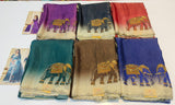 Elegant Elephant Motif Embellished Fendy Chiffon Saree
