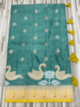 Peacock & Lotus Motif Designer Saree Collection
