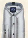 Live-In Men’s Slim Fit Striped Shirt – Light Blue & Grey
