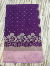 Elegant Floral Jacquard Saree with Rich Decorative Border