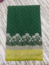 Elegant Floral Jacquard Saree with Rich Decorative Border