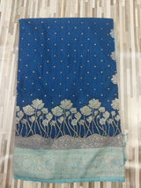 Elegant Floral Jacquard Saree with Rich Decorative Border