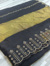 Elegant Contrast Gold Border Saree – Multiple Colors Available
