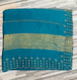 Elegant Contrast Gold Border Saree – Multiple Colors Available