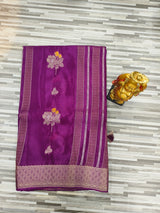 Premium Floral Zari Weave Saree – Traditional Elegance in 7 Colors