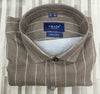 Craze Pure Linen Striped Shirt for Men – Brown & Beige