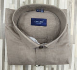 Craze Pure Linen Men’s Shirt – Taupe Beige | Solid Linen Shirt