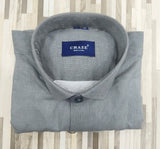 Craze Pure Linen Men’s Shirt – Slate Grey | Solid Shirt