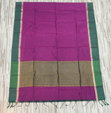 Handloom Cotton Saree – Contrast Border & Tassel Design