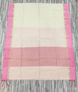Pastel Contrast Self-Stripe Sarees
