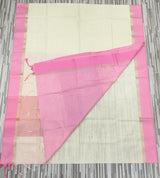 Pastel Contrast Self-Stripe Sarees