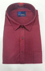 Pan America Legend Men’s 100% Cotton Solid Shirt – Maroon