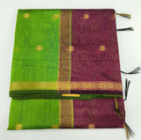 Designer Handloom-Style Saree with Woven Floral Motifs & Contrast Border