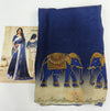 Elegant Elephant Motif Embellished Fendy Chiffon Saree