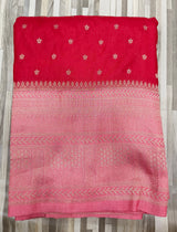 Elegant Woven Zari Butta Saree – Contrast Designer Border | Multiple Colors