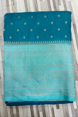 Elegant Woven Zari Butta Saree – Contrast Designer Border | Multiple Colors