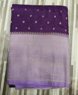 Elegant Woven Zari Butta Saree – Contrast Designer Border | Multiple Colors
