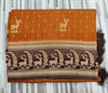 Traditional Deer Motif Woven Saree – Rich Designer Border | Multiple Colors