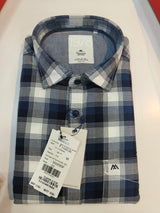 Siyaram’s Mozzo 1978 Men’s Slim Fit Check Shirt – Black, Grey & White