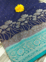 Elegant Floral Jacquard Saree with Rich Decorative Border