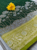 Elegant Floral Jacquard Saree with Rich Decorative Border